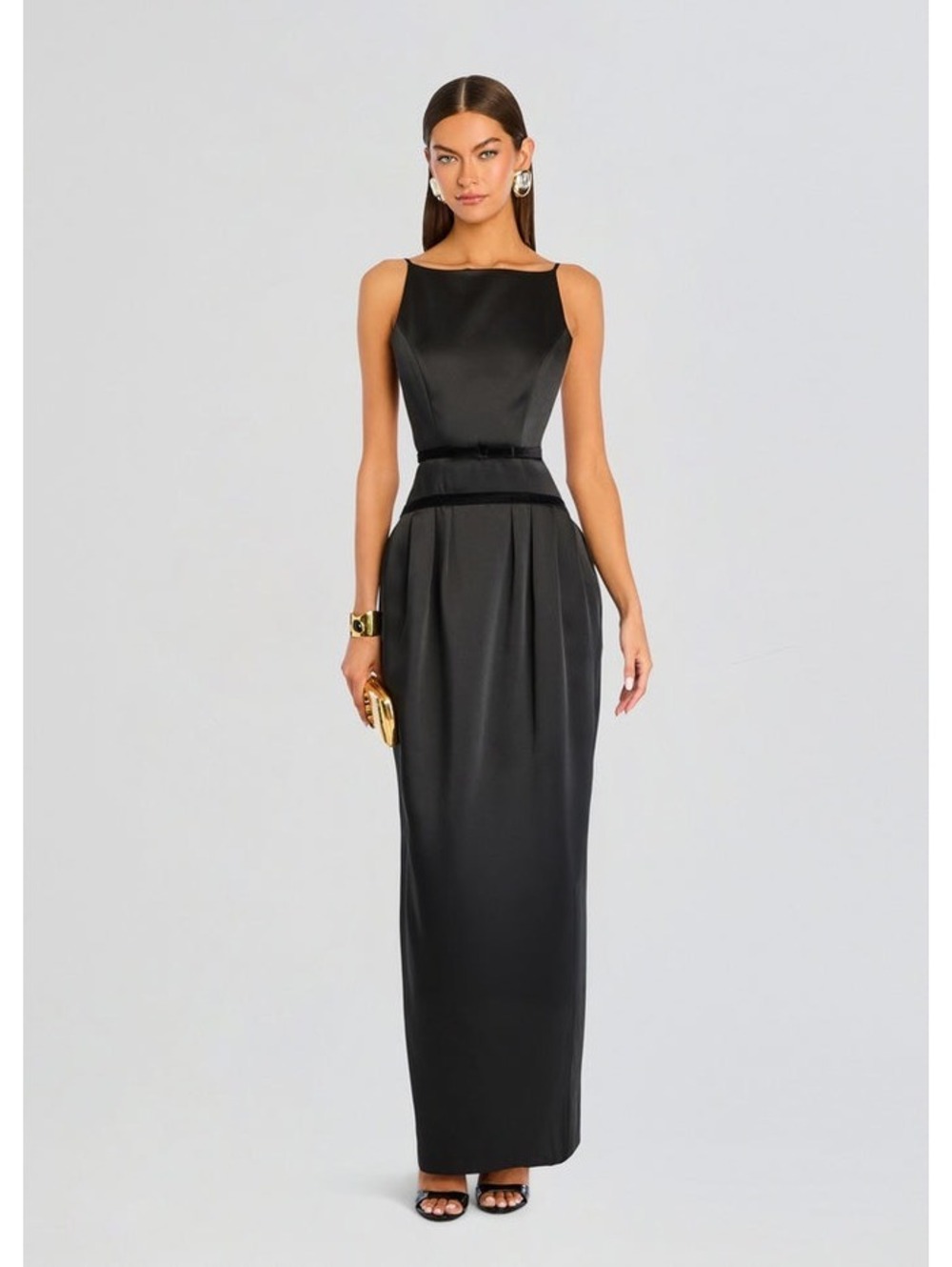 Retrofete CAMPBELL DRESS black maxi